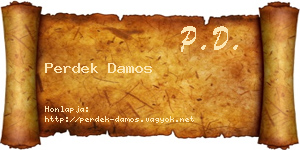 Perdek Damos névjegykártya